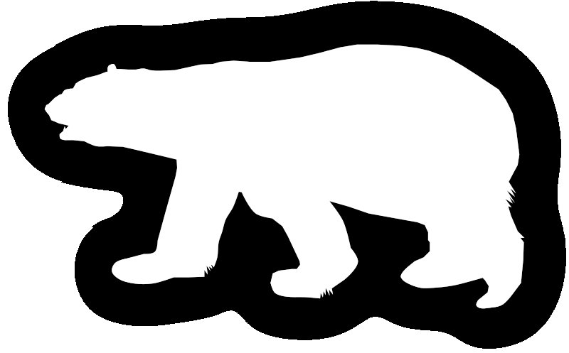 Белый медведь шаблон