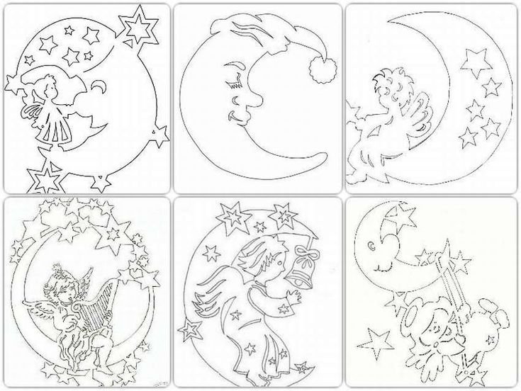 Новогодние украшения на окна эскизы