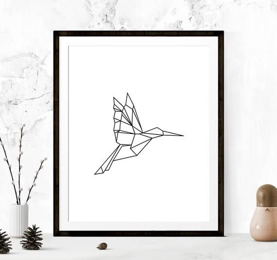 Колибри геометрический рисунок