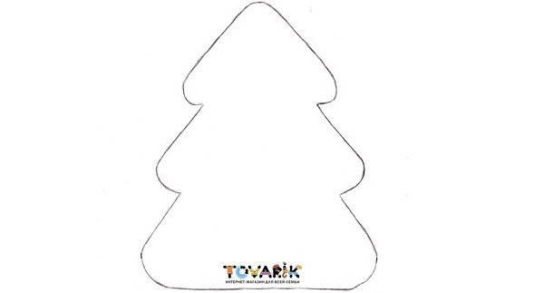 Шаблон елки из фетра