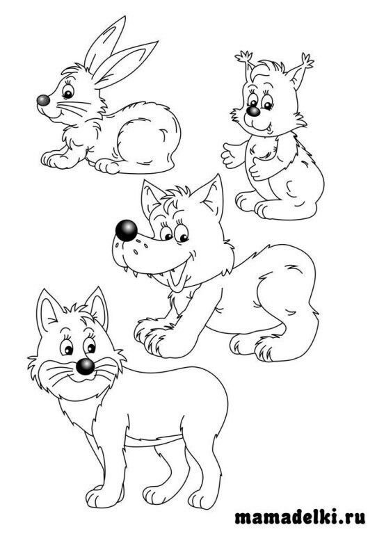 Рисунки животных для детей