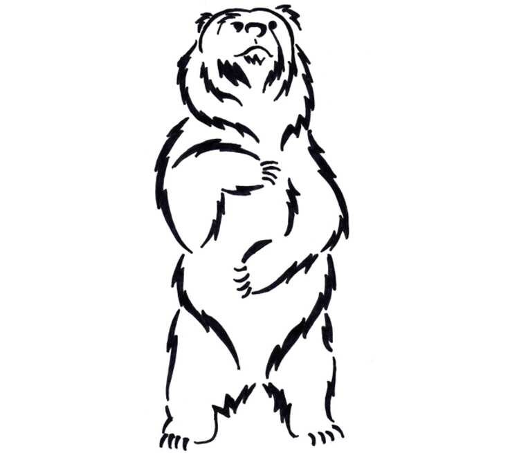 Медведь раскраска