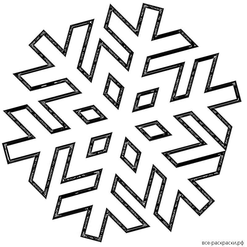Снежинка раскраска