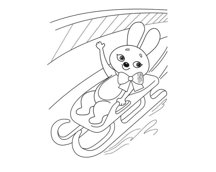 Скелетон спорт раскраска