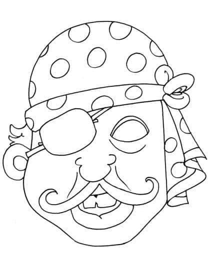 Маска трафарет для детей