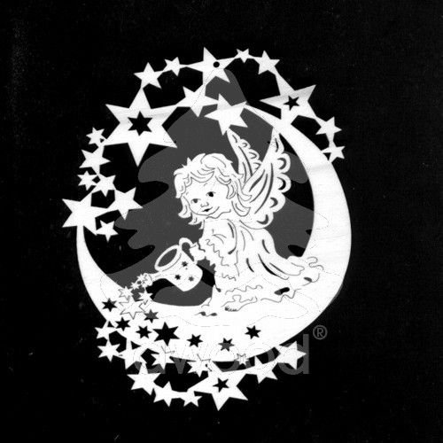 Трафарет на окна с ангелочками