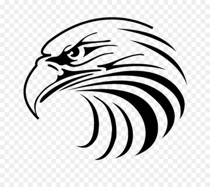 Голова орла трафарет
