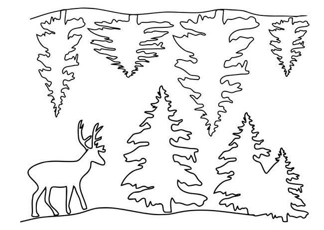 Вытынанки на окна новогодние