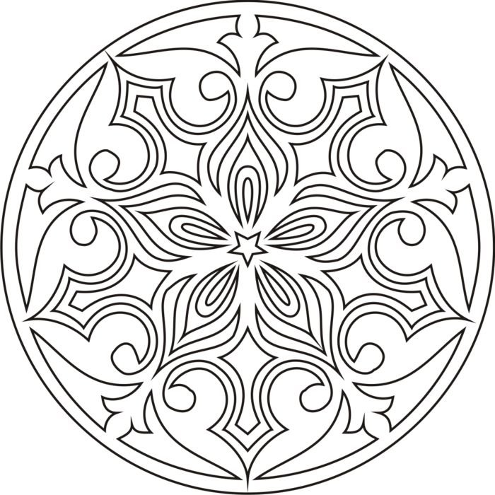 Восточный орнамент в круге