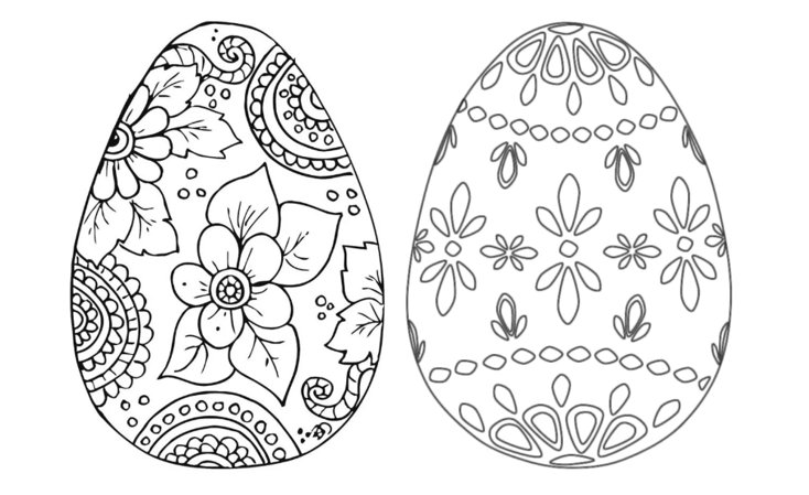 Трафарет яйцо пасхальное