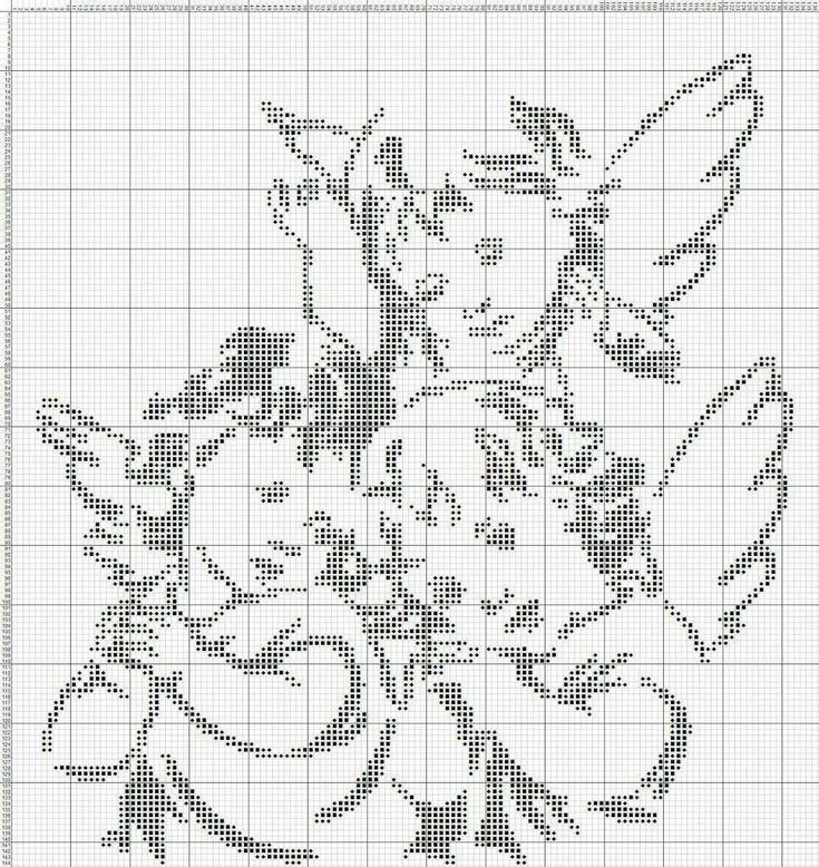 Монохромная вышивка ангелы