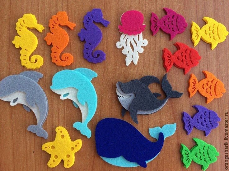 Морские жители из фетра