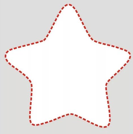 Звезда шаблон для пряника