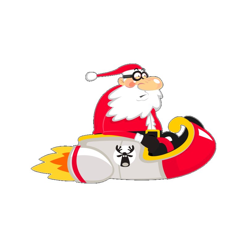 Санта Клаус на ракете