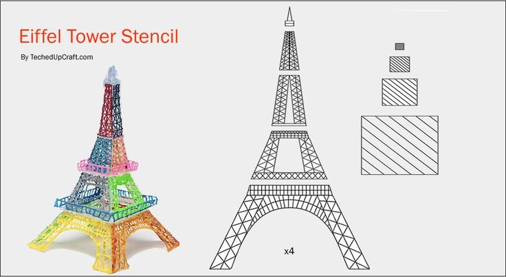 Эйфелева башня из 3д ручки