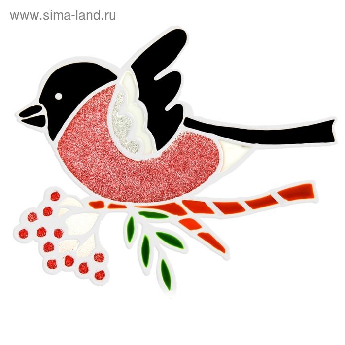 Снегири на окна трафареты