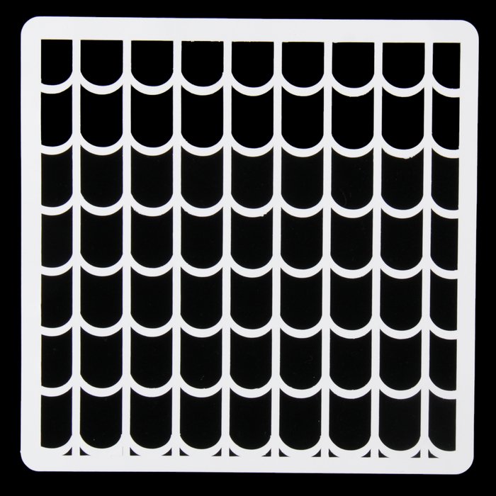 Трафарет "черепица"