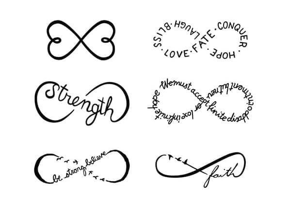 Тату бесконечность на запястье эскизы