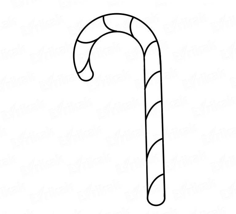 Новогодний леденец раскраска