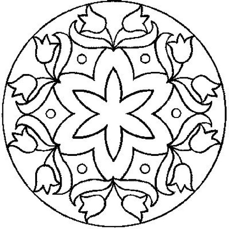 Растительный орнамент в круге