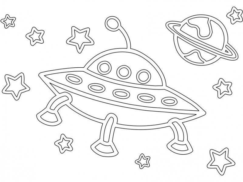 Раскраска для малышей. Космос