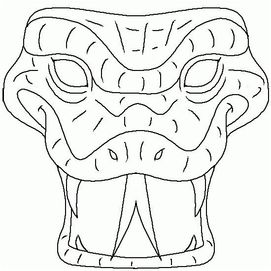 Маска змеи раскраска