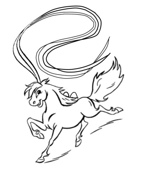 Раскраска конек-горбунёк