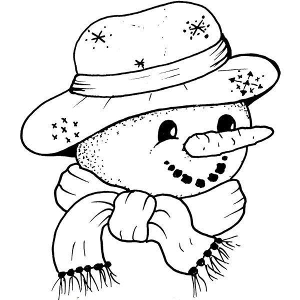 Снеговик шаблон