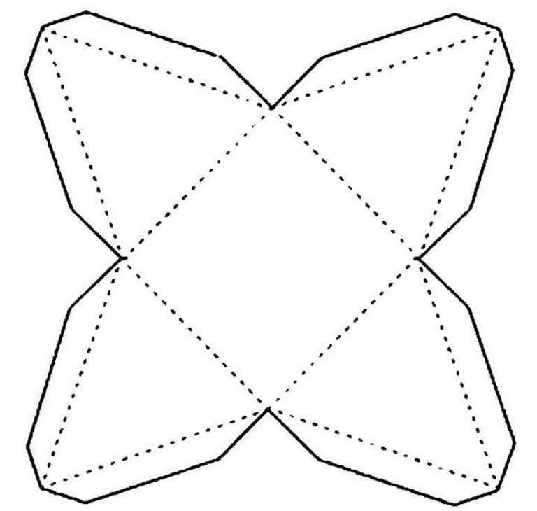 Развёртка коробочки для подарка