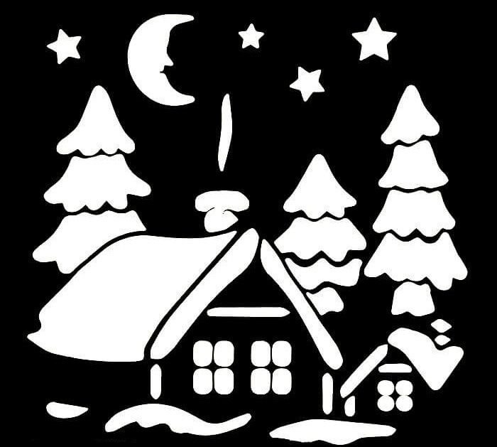 Новогоднее украшения на окна