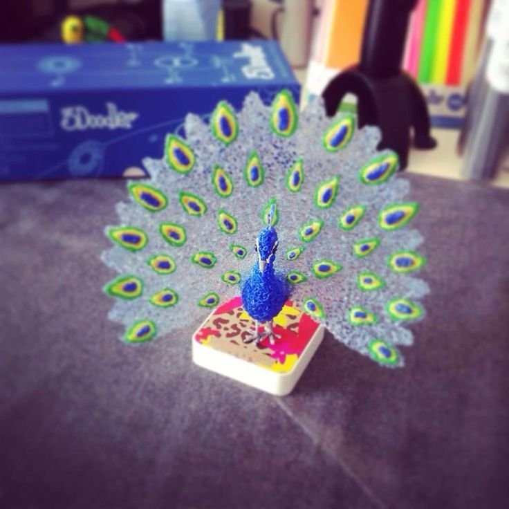 Павлин 3д ручкой