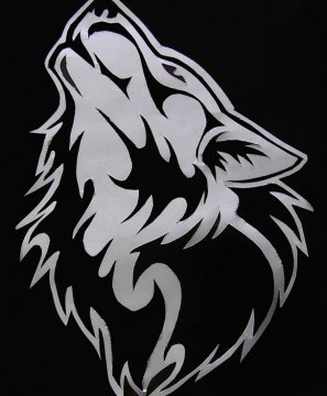 Трафарет волка для вырезания