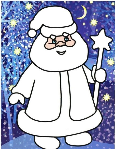 Новогодняя раскраска пластилином