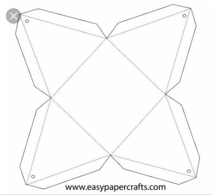 Развёртка коробочки для подарка