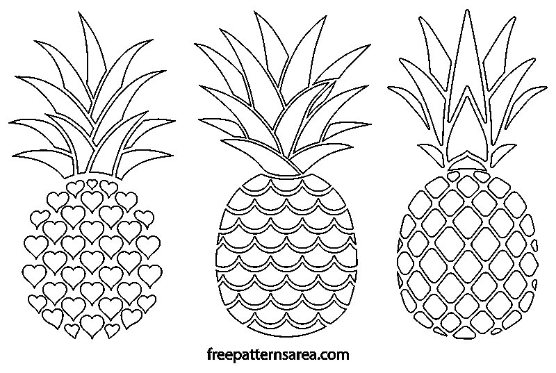 Ананас трафарет