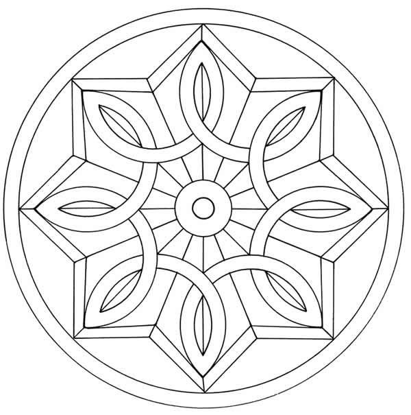 Мандала орнамент в круге