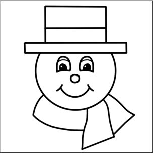 Голова снеговика раскраска