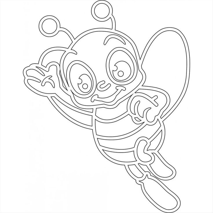 Пчела трафарет для рисования