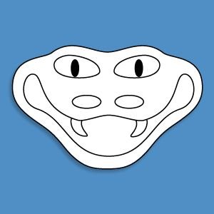 Маска змеи раскраска