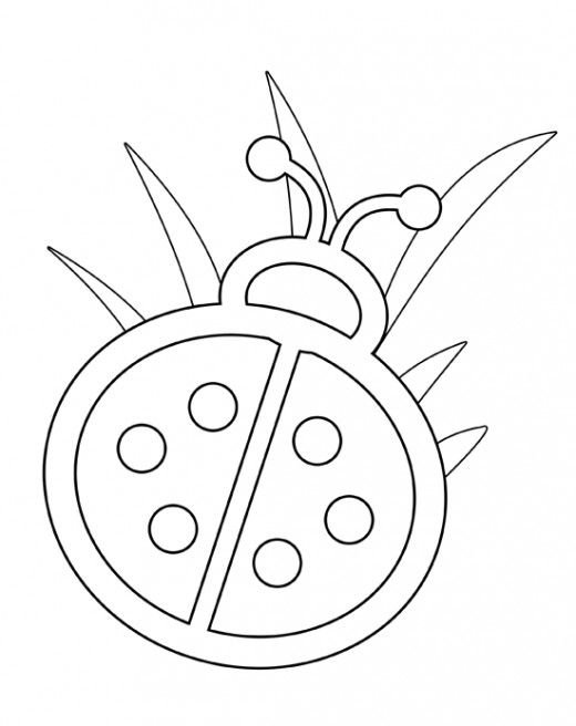 Божья коровка трафарет