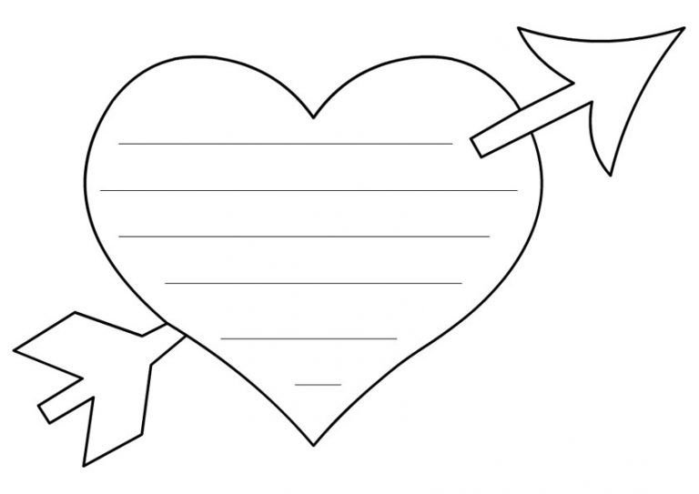 Сердечко трафарет для вырезания