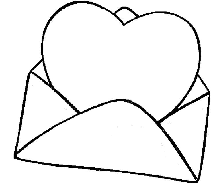 Сердечко раскраска для детей