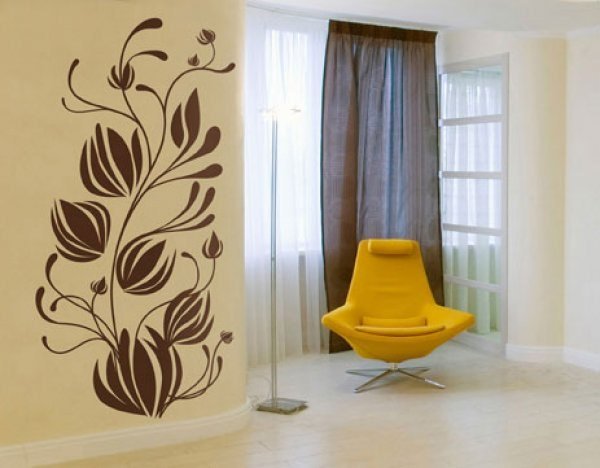 Трафаретные узоры на стены