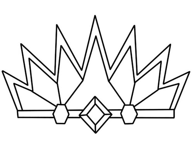 Принцесса с короной раскраска