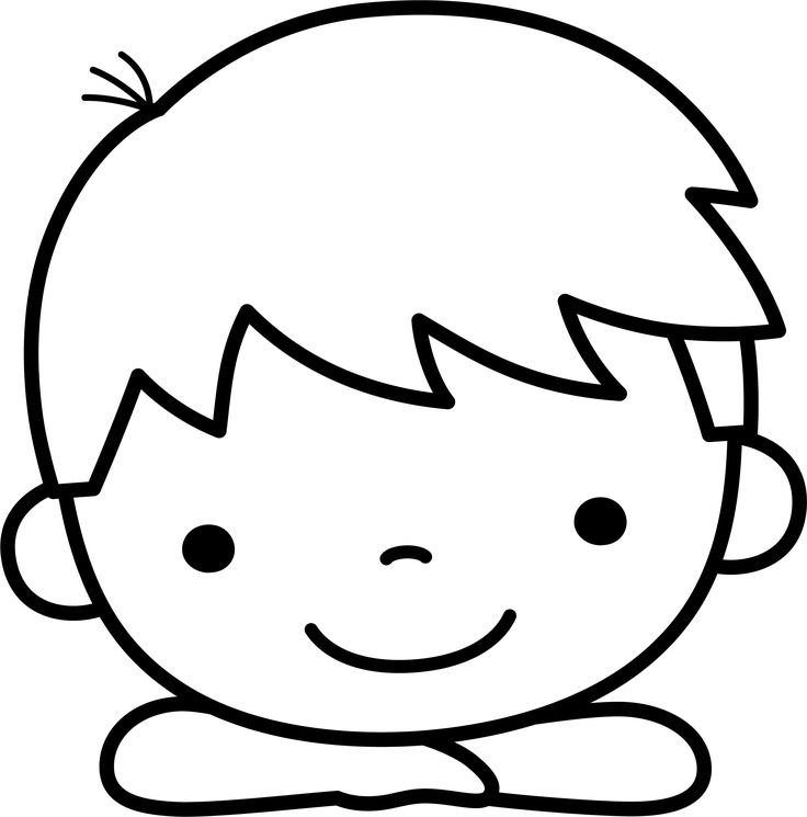 Трафарет лица мальчика