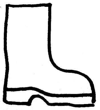 Сапог трафарет