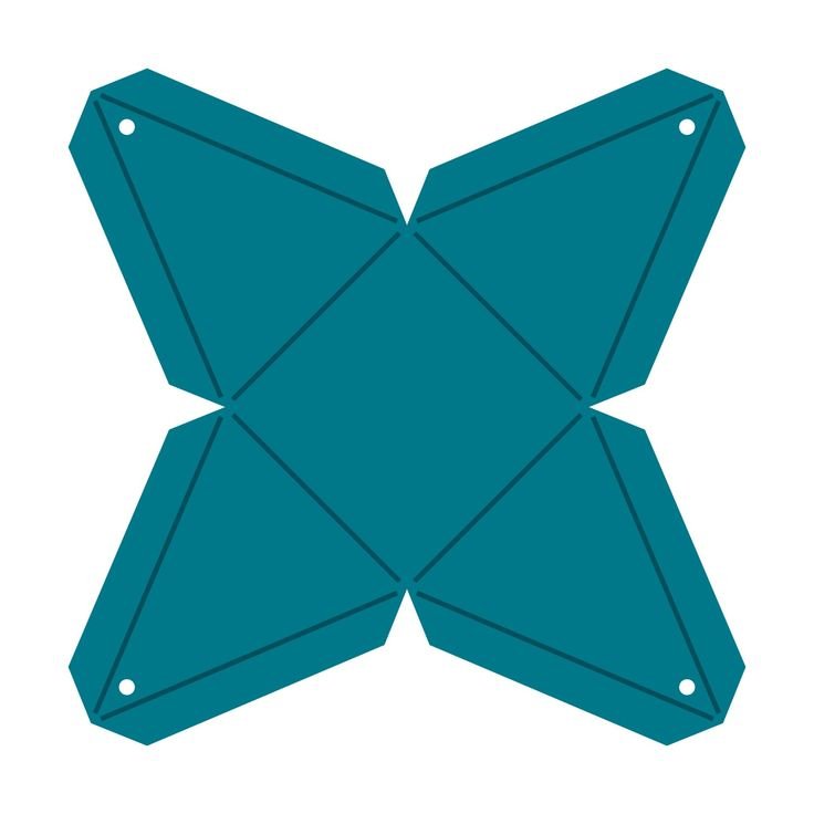 Треугольная коробочка из бумаги