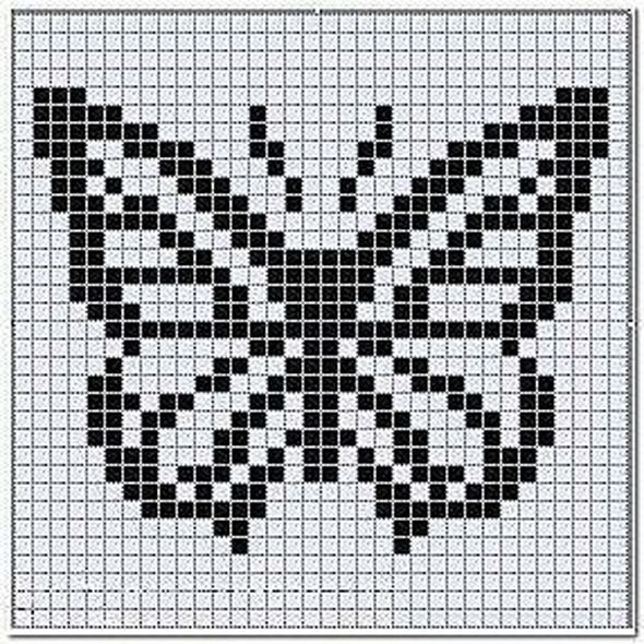 Бабочки филейное вязание крючком схемы