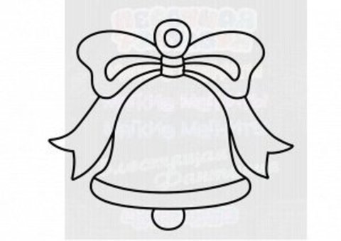 Трафарет колокольчик для торта