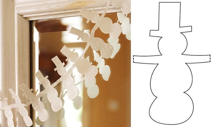 Гирлянда на окно бумажная